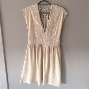 Deep Plunge Mini Dress